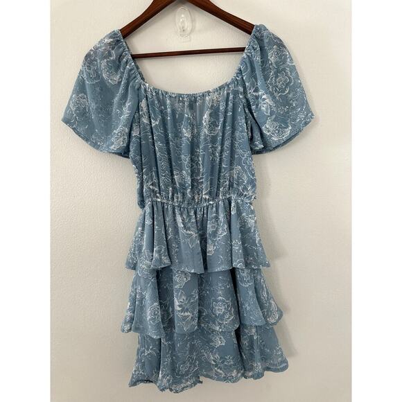 Trixxi Flutter Tiered mini Dress sz XS - Picture 4 of 6